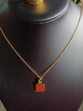 Gold Tone Women's Necklace and Ring Set